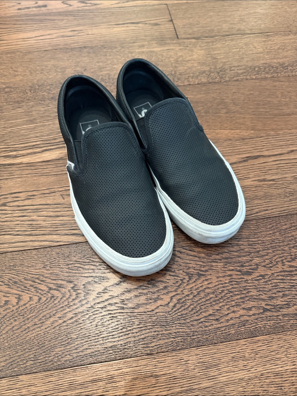 Vans leather slip on